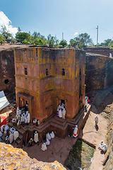 Image showing orthodox Christian Ethiopian people, Lalibela Ethiopia