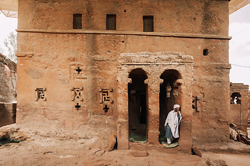 Image showing Monk in Lalibela churches, Ethiopia