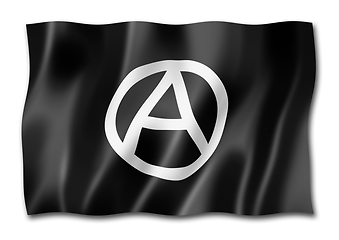 Image showing Anarchy flag isolated on white