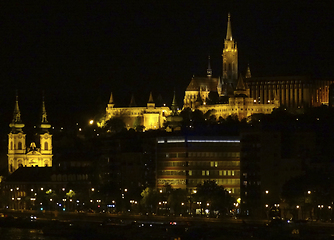 Image showing night scenery in Budapest