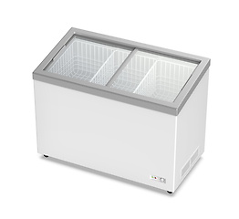 Image showing Ice cream freezer on white background
