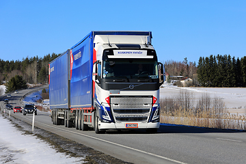 Image showing New Volvo FH Truck Transports Freight
