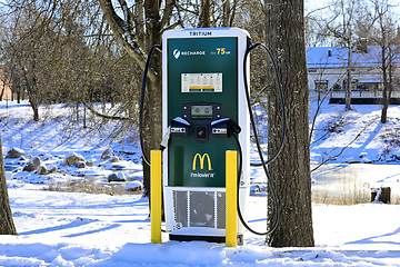 Image showing Recharge Charger for Electric Vehicles at McDonalds 