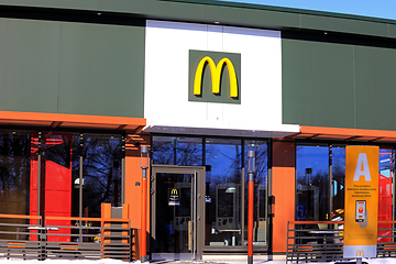 Image showing McDonald's Fast Food Restaurant Entrance in Salo, Finland