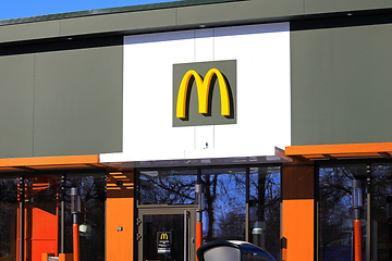 Image showing McDonald's Restaurant Entrance in Salo, Finland