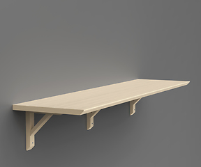Image showing Empty wooden shelf