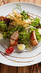 Image showing Chicken Salad. Chicken Caesar Salad. Caesar Salad with grilled c