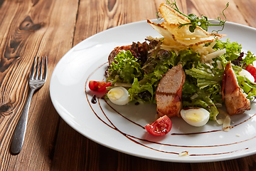 Image showing Chicken Salad. Chicken Caesar Salad. Caesar Salad with grilled c