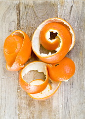 Image showing peeled ripe orange mandarin