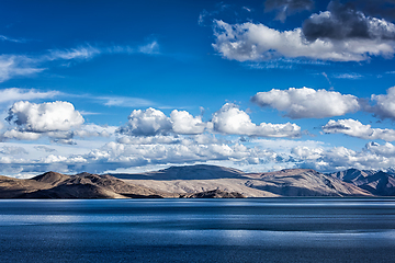 Image showing Lake Tso Moriri in Himalayas. Ladakh, India