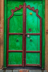 Image showing Wooden old door vintage background