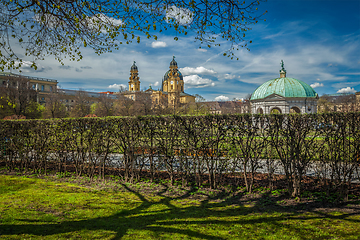 Image showing Pavilion in Hofgarten and Theatine Church. Munich, Germany