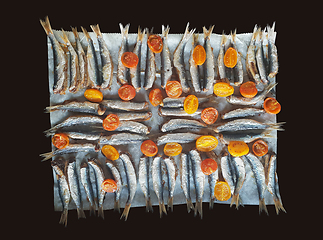 Image showing Baked sardines with sherry tomato