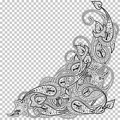 Image showing Paisley pattern with frame