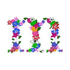 Image showing Floral Alphabet Letter