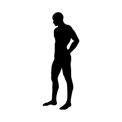 Image showing Standing Pose Man Silhouette