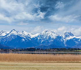 Image showing Bavarian Alps countryside landscape