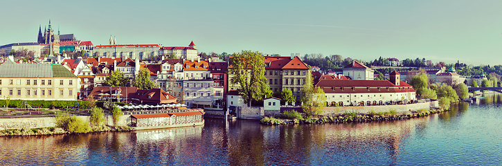 Image showing Panorama of historic center of Prague