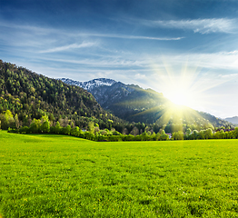 Image showing Alpine meadow in Bavaria, Germany