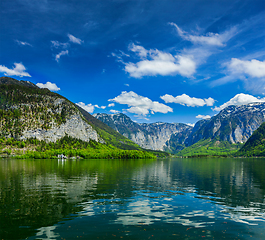 Image showing Hallstätter See mountain lake in Austria