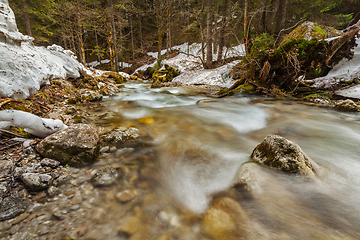 Image showing Cascade of Sibli-Wasserfall. Rottach-Egern, Bavaria, Germany