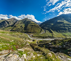 Image showing View of Lahaul valley in Himalayas