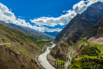 Image showing Chandra River in Himalayas