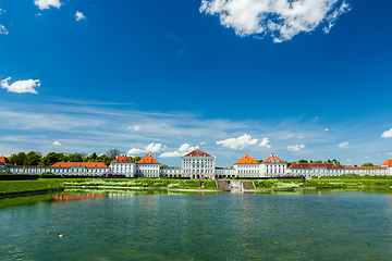 Image showing Artificial pool in front of the Nymphenburg Palace