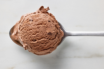 Image showing chocolate ice cream ball