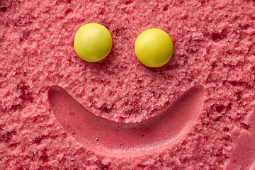 Image showing funny smiling ice cream face