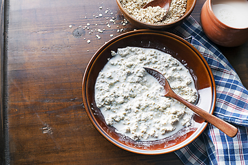 Image showing Oatmeal breakfast