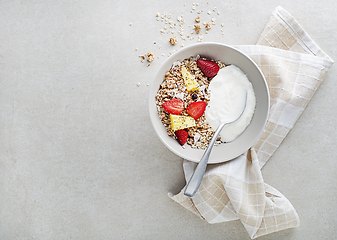 Image showing Oatmeal breakfast