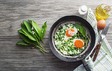 Image showing Fried eggs healthy