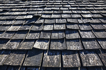 Image showing The old wooden roof