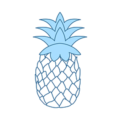 Image showing Icon Of Pineapple In Ui Colors