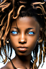 Image showing illustration of beautiful african girl