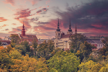 Image showing unusual view of the city of Jihlava, Czech