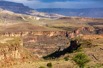 Image showing mountain landscape with canyon, Ethiopia