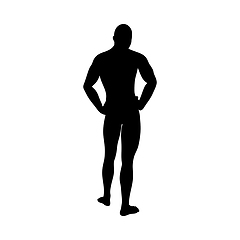 Image showing Standing Pose Man Silhouette