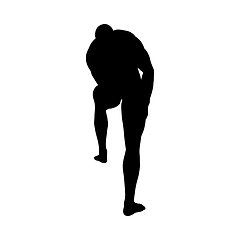 Image showing Sitting Pose Man Silhouette