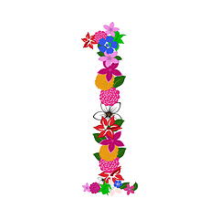 Image showing Floral Alphabet Letter