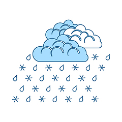 Image showing Rain With Snow Icon