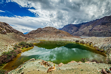 Image showing Sacred lake Lohan Tso in Himalayas
