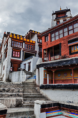 Image showing Diskit monastery. Nubra valley, Ladakh, India