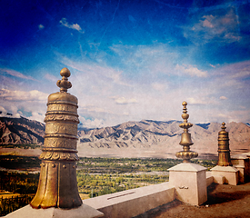 Image showing Victory banner on the roof of monastery