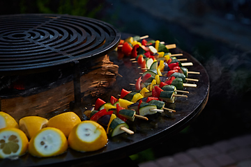 Image showing The freshly grilled vegetables. Shallow dof