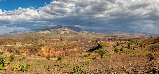 Image showing mountain landscape with canyon, Ethiopia