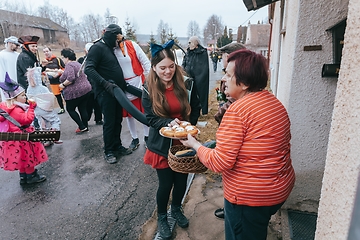 Image showing People attend the Slavic Carnival Masopust