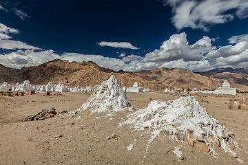 Image showing Buddhist chortens, Ladakh