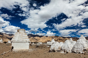 Image showing Buddhist chortens, Ladakh